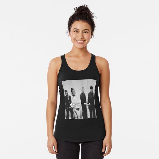 Discover Boys stand together world  Racerback Tank Top