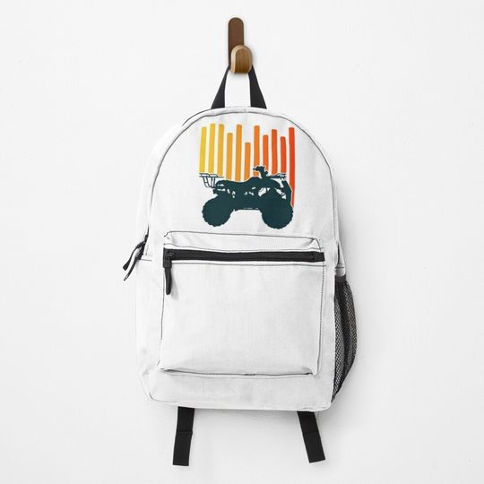 Discover ATV Quad 4-Wheeler Vertical Stripe Sunset Backpack