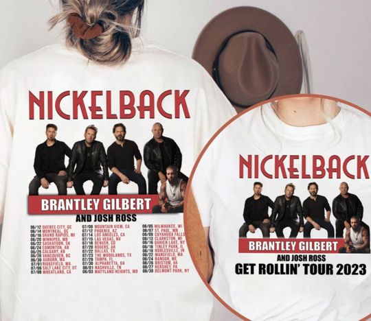 Discover Nickelback Music Tour 2023 Shirt, Merch Vintage Get Rollin' Tour 2023 Tickets Album