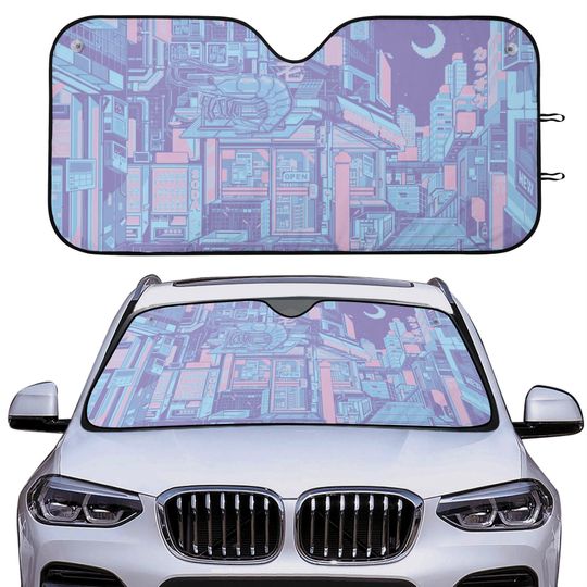 Discover Pastel Blue Purple Vaporwave Car Sun Shade