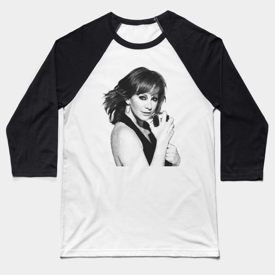 Discover Reba McEntire - Vintage Pencil Drawing Style -Baseball Tee