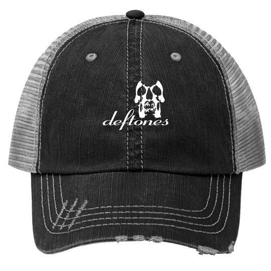 Discover Deftone Self-Titled black Ribbed Tank Trucker Hats