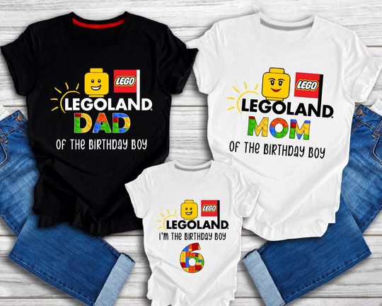 Discover Legoland Birthday Shirts - Matching Family Designs