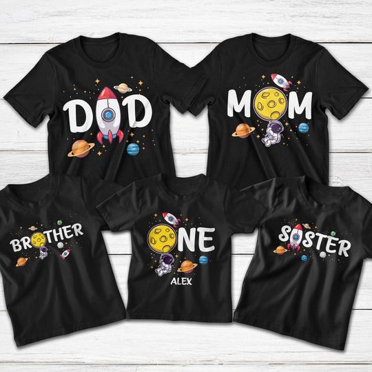 Discover Space Family Matching Birthday Shirts