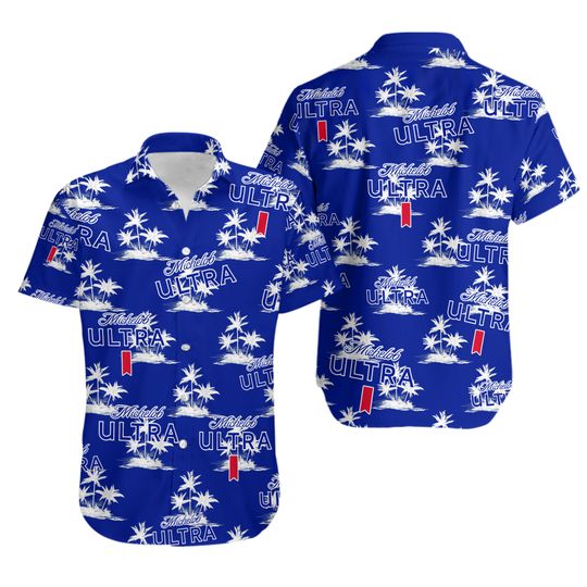 Discover Michelob Coconut Island Pattern Hawaiian Shirt