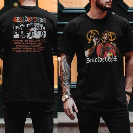Discover Hiphop Suicideboy 2023 Tour Shirt, Suicideboy Gray Day 2023 Tour Shirt
