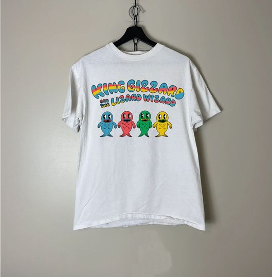 Discover KGLW Fish Family Vintage T shirt, King Gizzard And The Lizard Wizard