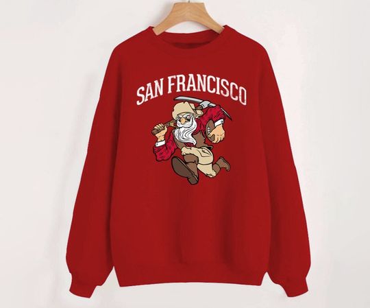 Discover San Francisco Football Vintage Mascot Red Sweatshirt