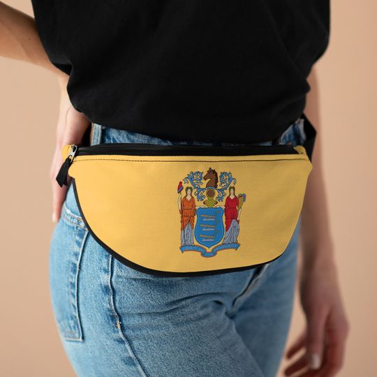 Discover New Jersey fanny pack NJ state flag fanny pack
