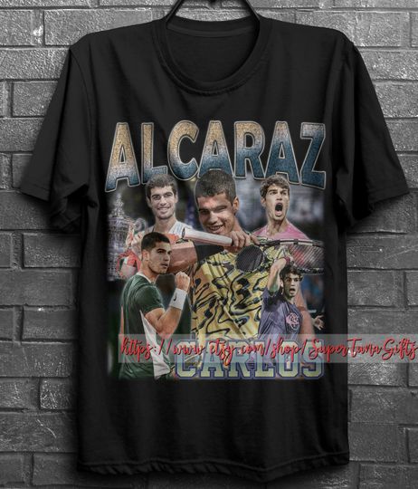 Discover Carlos Alcaraz T-shirt, Carlos Alcaraz 90s Bootleg Shirt