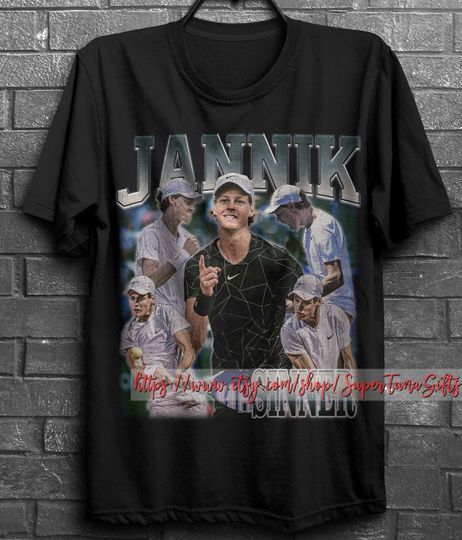 Discover Jannik Sinner T-shirt, Jannik Sinner 90s Bootleg Shirt