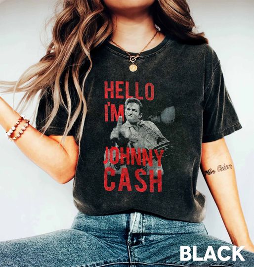 Discover Johnny Cash Tshirt,  Band Tee, Vintage Band Tee, Johnny cash finger