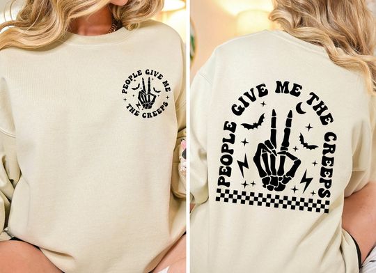 Discover People Give Me The Creeps Sweatshirt, Horror Shirt, Horror Gift Tee, Halloween Shirt