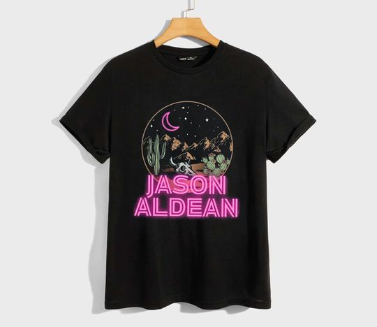 Discover Jason Aldean Tour 2023 Shirt, Country Music Shirt, Neon Moon Shirt