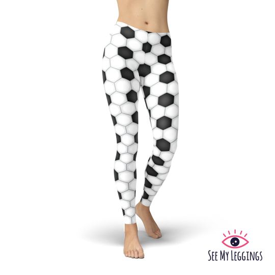 Discover Soccer Football Leggings, Printed Leggings
