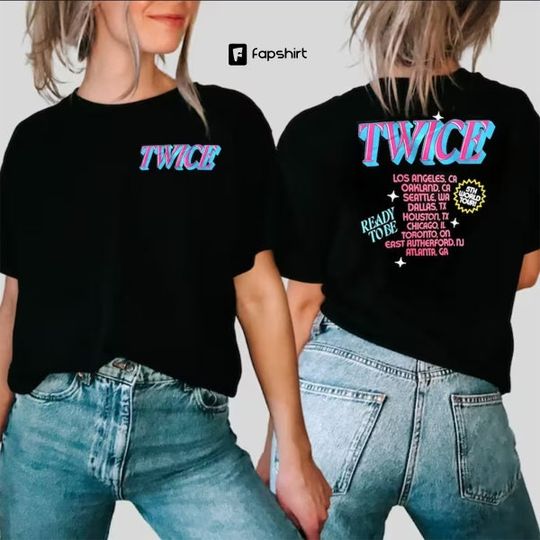 Discover Twice Ready To Be Tour 2023 T-shirt, Twice 5th World Tour Shirt