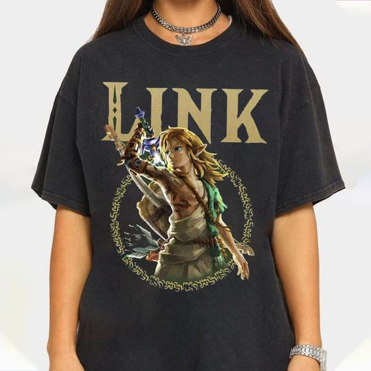 Discover The Legend of Zelda Tears of the Kingdom Link Badge T-Shirt