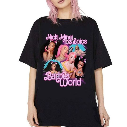 Discover Nicki Minaj x Ice Spice Barbie World Vintage T-Shirt, Nicki Minaj Shirt