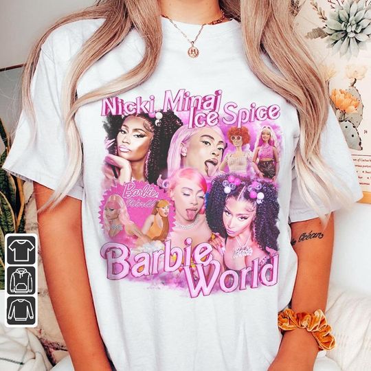 Discover Nicki Minaj x Ice Spice Vintage Rap Shirt, Nicki Minaj x Ice Spice Barbie World tshirt