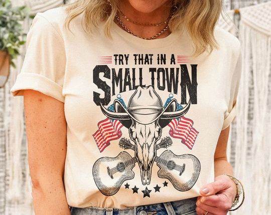 Discover Try That In A Small Town Shirt, Jason Aldean Shirt, The Aldean Team Shirt, Country Music Shirt, American Flag Shirt.