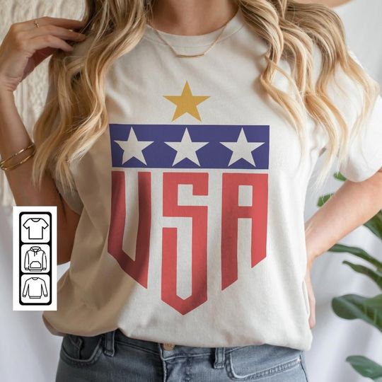 Discover USA Women's Soccer Shirt, World Cup Usa Supporter Patriotic