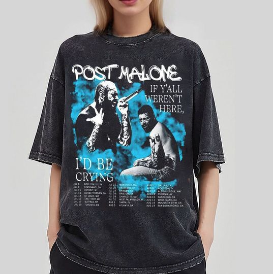 Discover Vintage Post Malone 2023 Tour Date T Shirt