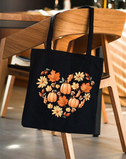 Discover Love Fall Tote Bag, Pumpkin Bag