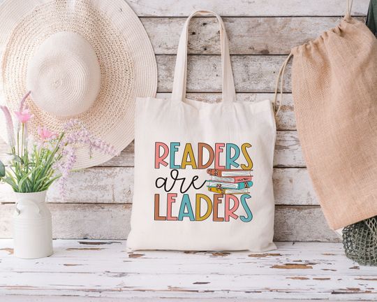 Discover Reading Teacher Tote Bag, Readers Are Teachers Tote Bag
