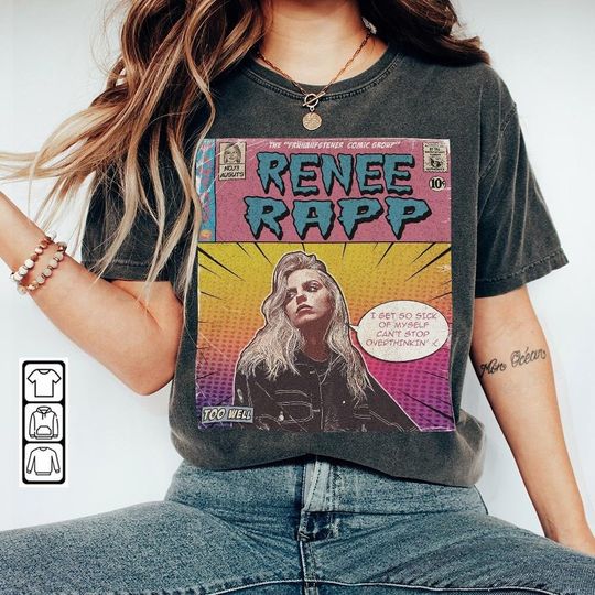 Discover Renee Rapp Comic Shirt, 90S Vintage Merch Book Art Frhaufsteher Album World Tour Ticket 2023 Graphic Tee Gift For Fan V2, Com1906Kh