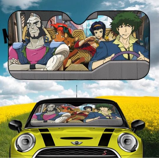Discover Cow Bebop Anime Spike Jet Faye And Edward Car Auto Sunshades, Anime
