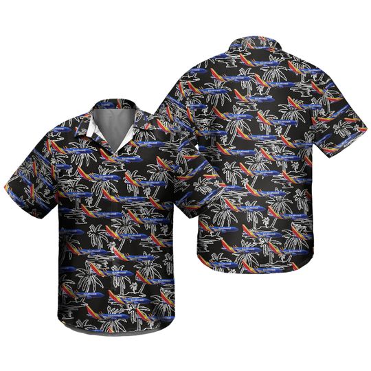 Discover Southwest Airlines Boeing 737-7H4 Hawaiian Shirt