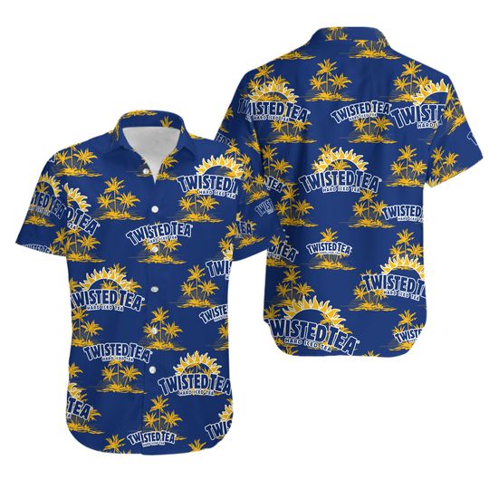 Discover Twisted Tea Hawaiian Coconut Island Pattern Hawaiian Shirt