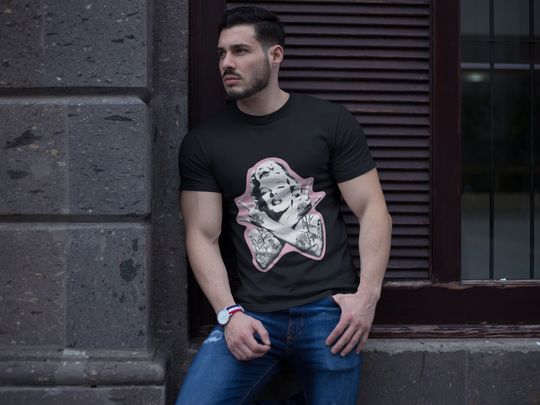 Discover Marilyn Monroe Tattooed T-Shirt, Marilyn Monroe Tshirt