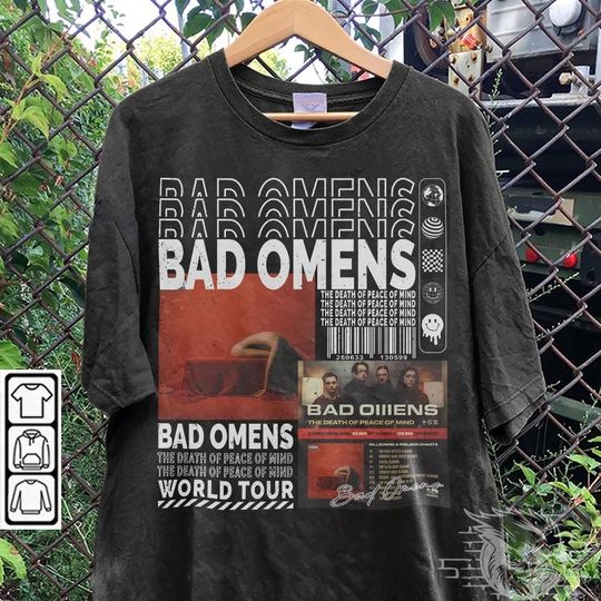 Discover Bad Omens Music Shirt, Vintage Album The Death of Peace of Mind Bad Omens Tour Shirt