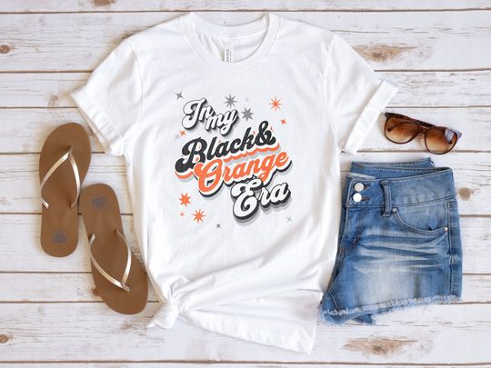 Discover Black and Orange School Spirit Shirt, Mascot Tee, Favorite Team Tee, Game Day Shirt, School Colors Shirt