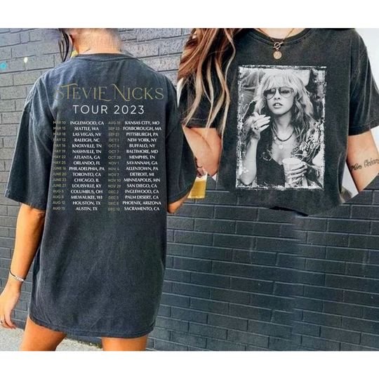 Discover Double Side Stevie Nicks Tour 2023 T-Shirt, Fleetwood Mac T-Shirt
