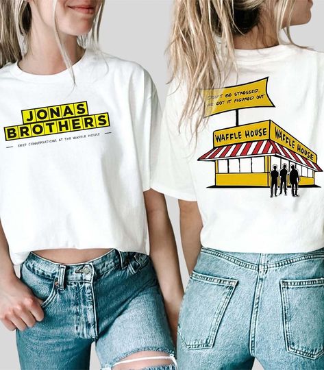 Discover Waffle House Jonas Brothers The Album Merch 2 Side T-Shirt