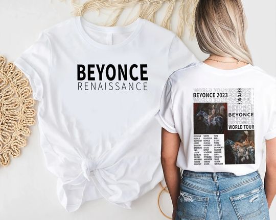 Discover Beyonce Renaissance Tour 2023 T-shirt, Renaissance Two Sides Shirt, Beyonce Merch Shirt