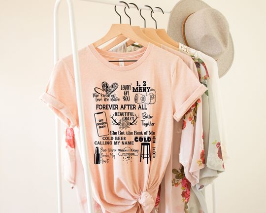 Discover Country Legend Song Titles T-Shirt - Country Concert Shirt