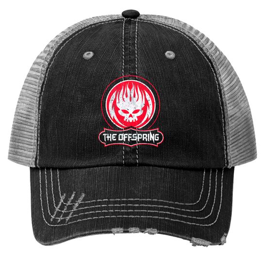 Discover The Offspring Unisex Print Trucker Hats: Distressed Skull