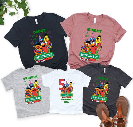 Discover Custom Sesame Street Birthday Shirt - Boy and Girl Designs