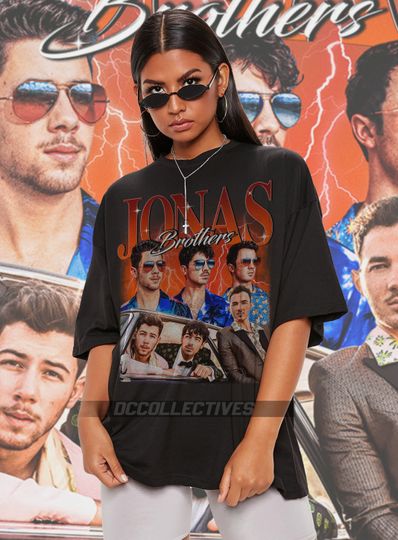 Discover Jonas Brothers Vintage T-Shirt, Jonas Five Albums One Night Tour Shirt