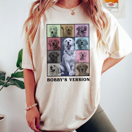 Discover Custom Dog Shirt with Pet Portrait Design