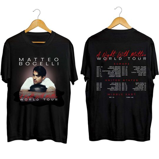 Discover Matteo Bocelli - A Night with Matteo World Tour 2023 Shirt