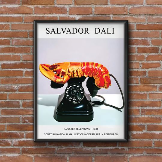 Discover Salvador Dali - Lobster Telephone Premium Matte Vertical Poster