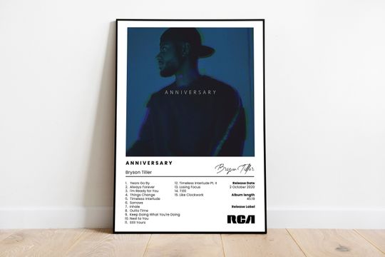 Discover Bryson Tiller Poster | Anniversary Album Cover Poster
