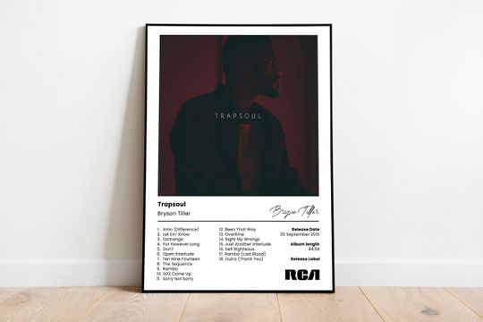 Discover Bryson Tiller Poster | Trapsoul Album Cover Poster
