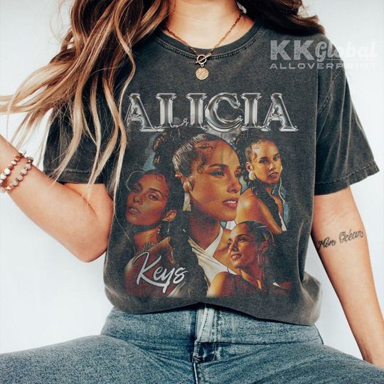 Discover Alicia Keys Music Bootleg Shirt, 90S Vintage World  Alicia Keys Music 2023