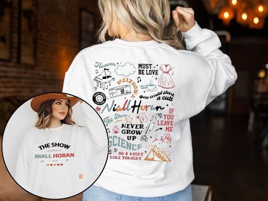 Discover Niall Horan Tshirt, The Show Album Track List 2 Sides Sweatshirt, Niall Horan The Show 2023 Shirt