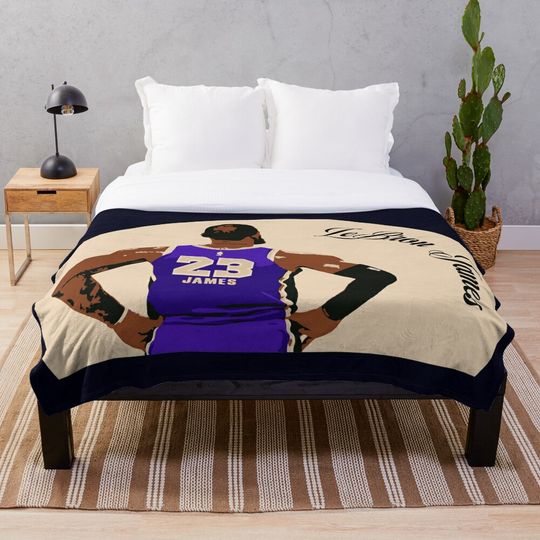 Discover lebron james illustration  ,lebron james designs  Throw Blanket